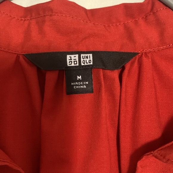 Uniqlo Orange Sleeveless Midi Shirt Dress - Picture 8 of 10